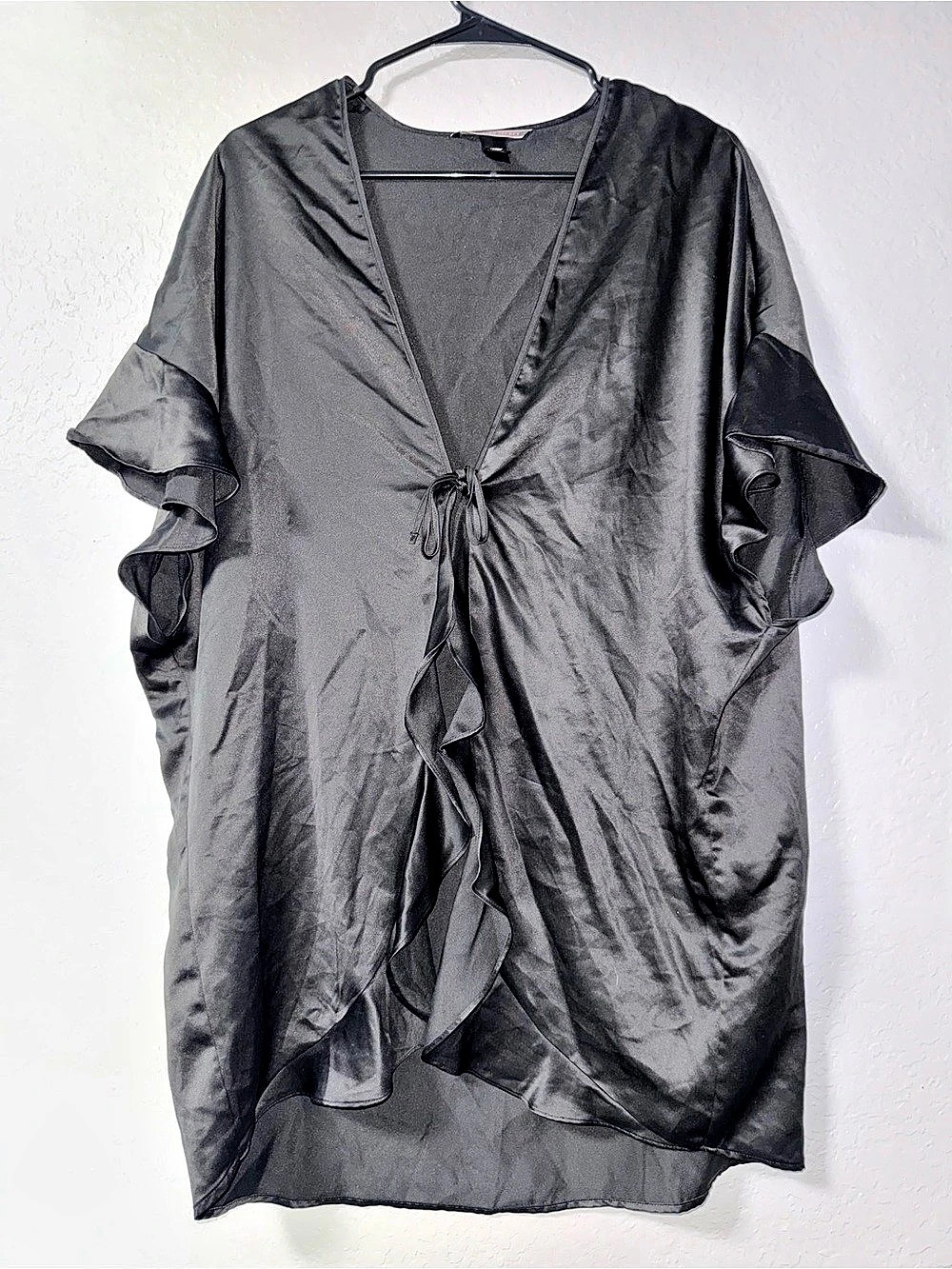 Victoria's Secret Black Ruffle Sleeve Mini Dress Size Medium